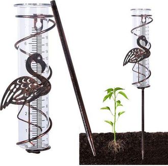 OEM Pluvi&oacute;metro, Pluvi&oacute;metro De Vidrio Con Estaca De Metal, Pluvi&oacute;metro Decorativo De Hierro Forjado, Herramienta Para Medir La Lluvia, Pluvi&oacute;metro Decora