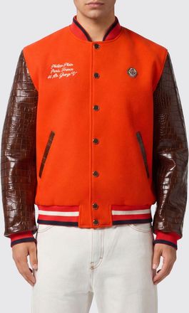 Philipp Plein Bomber Varsity in pelle di vitello con motivo cocco bicolore