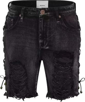 One Teaspoon Ombre effect dames denim shorts - Dames - Denim shorts - Zwart - W24 - Denim - Korte Broeken