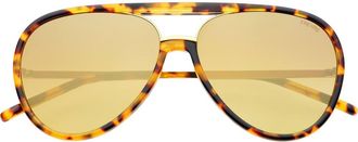 Freyrs Eyewear Shay Aviator Sunglasses in Tortoise /Gold Mirrored at Nordstrom