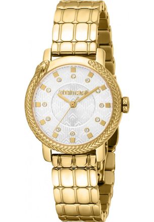 Roberto Cavalli Womens RC5L116M0055 Ladies Logomania Watch - Gold - One Size
