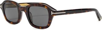 Tom Ford Icon Rectangle-frame Sunglasses - Brown Havana - One Size