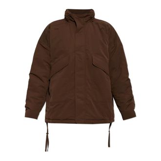 adidas Puffed Coat - Heren - Sport - Bruin - Maat: S Zijde