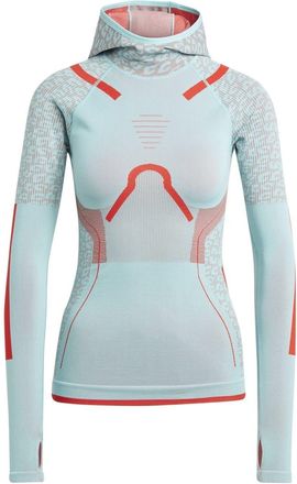 adidas Womens Funnel Neck Raglan Sleeve Tech Sweatshirt in Green - Size 14 UK