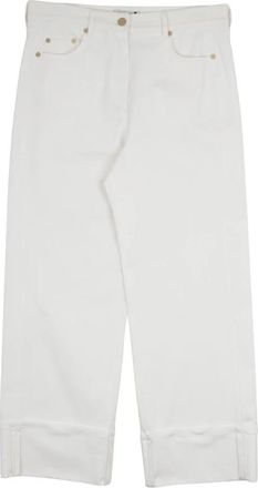 Max Mara Cervia Cropped Mid-Rise Wide-Leg Jeans - Dames - Wijde Broeken - Wit - 2XS - Katoen - Broeken