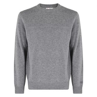 MC2 Saint Barth Round-neck Knitwear, male, Gray, M, Off White Crew Neck Jumper