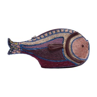 Staud Pesce Beaded Clutch - female - STAUD - Clutches - Purple - ONE SIZE - Bags