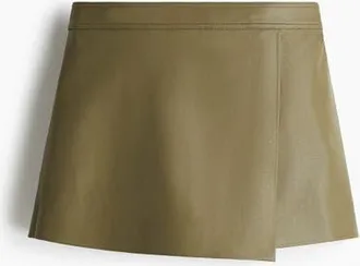 H&M Wrap Skort in Khaki Green at Nordstrom, Size 10