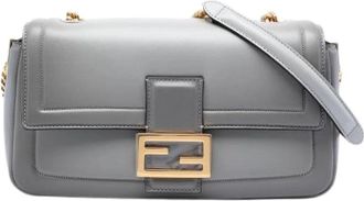 Fendi Pre-owned Vintage Schoudertas - Dames - Vintage Schoudertas - Grijs - ONE Size - Leer - Vintage