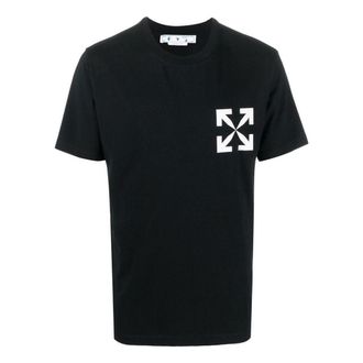 Off-white Mens Off-White SS22 Solid Color Arrow Logo Round Neck Short Sleeve Version White T-Shirt OMAA027C99JER01210011001