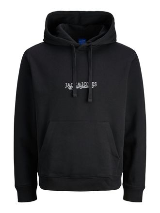 Jack & Jones Kapuzensweatshirt JACK & JONES JORBLEECKER MINIMAL SWEAT HOOD, Herren, Gr. L, schwarz, angeraute Sweatware, Obermaterial: 60% Baumwolle, 40% Polyester