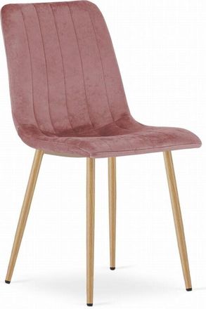 OEM Silla Lava - Terciopelo Rosa / Patas Color Madera X 1