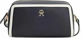 Tommy Hilfiger Colour-Blocked TH Monogram Crossbody Camera Bag - Dames - Schoudertassen - Blauw - ONE Size - Tassen