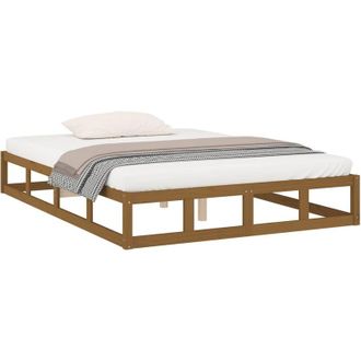 vidaXL Bed Frame without Mattress Honey Brown 120x200 cm Solid Wood Vidaxl