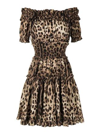 Dolce & Gabbana Leopard Print Short Dress