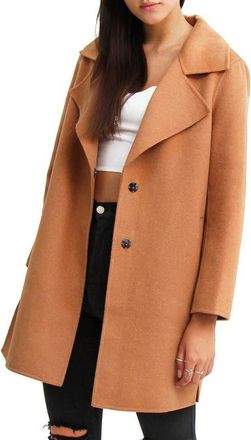 Belle & Bloom Ex Boyfriend Wool Coat in Camel at Nordstrom, Size X-Large