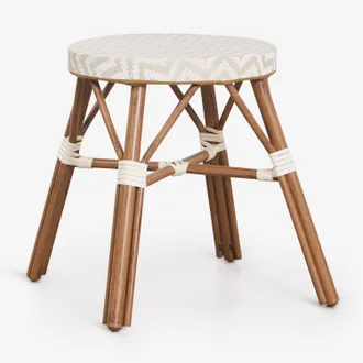Sklum Set Di 4 Sgabelli Bassi Da Giardino 45 Cm In Alluminio E Rattan Sintetico Brielle Bistro Sklum
