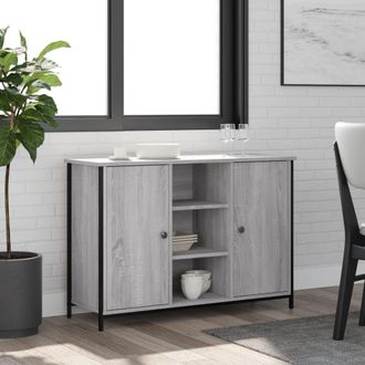 vidaXL Vidaxl - Aparador De Madera De Ingenier&iacute;a Gris Sonoma 100x35x70 Cm