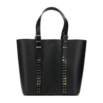 Valentino Garavani Tassen, Dames, Zwart, ONE Size, Leer, Studded Leather Tote Bag