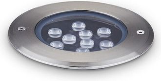 Ideal Lux Luz Led Exterior Empotrada Para Piso Y Terraza Acero Ip67, 3000k