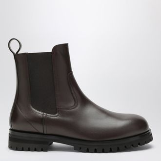 Loro Piana Stivali Kent Walk maroni in pelle