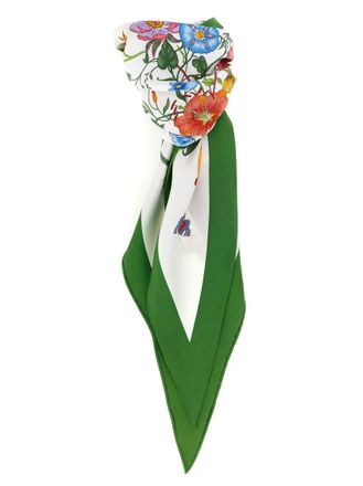 Gucci White Floral Scarf