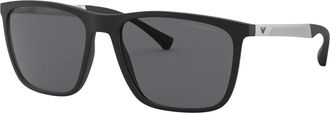 Emporio Armani Stijlvolle zonnebril voor mannen - Heren - Zonnebrillen - Zwart - 59 MM - Accessoires