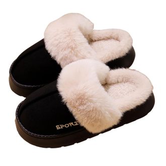 Generic memory foam slippers women Fluffy Slippers Women,Memory Foam Ladies Slippers for House,Cosy Womens Slippers Faux Fur Lined,Anti-Slip Mens Womens Slipp