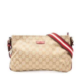 Gucci Tweedehands Gg Canvas Web Schoudertas