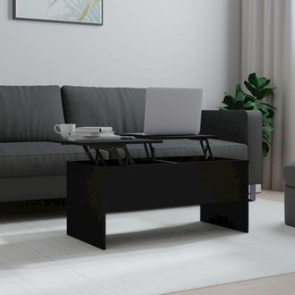 vidaXL Coffee Table Black 40.2x19.9x18.3 Engineered Wood