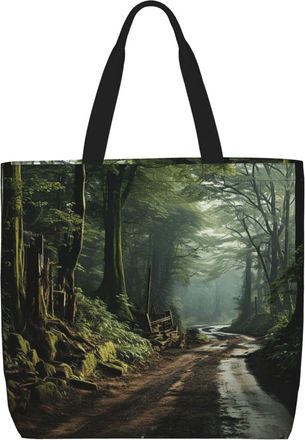 Generic Accnicc Thicket Road Tote Bag Waterproof Carry Bag Reusable Handbags For Travel Daily Use Casual