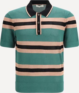 Dries Van Noten Polo a righe a maniche corte Man M