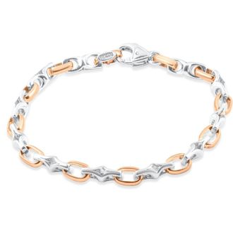 Pompeii3 Mens Link 14k Gold (31gram) or Platinum (49gram) 6mm Bracelet 8.25