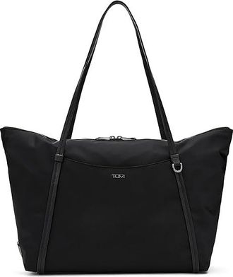 Tumi Q Tote Tote Handbags Black/Gunmetal, Leather