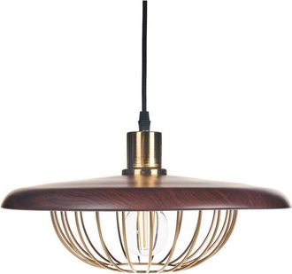 Beliani Lámpara colgante lámpara de techo de metal hierro dorado Tordillo