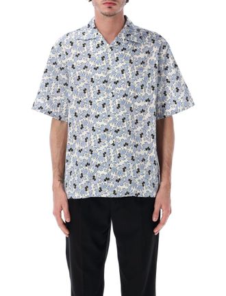 Prada White Floral Print Shirt