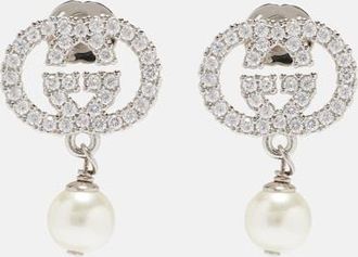 Gucci Interlocking G embellished drop earrings