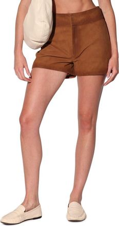 Walter Baker Kendra High Waist Shorts in Oak Suede at Nordstrom Rack, Size 10