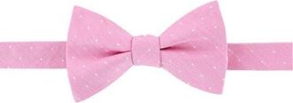 Trafalgar Store Churchill Chambray Polka Dot Linen Blend Bow Tie in Light Pink With Polka Dots at Nordstrom