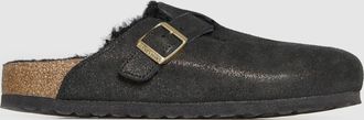 Birkenstock Sabots Boston Shearling Leve Shimmer Black