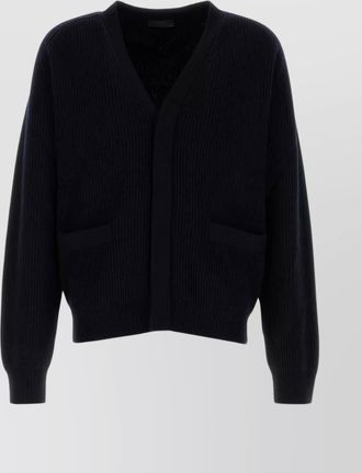 Prada cashmere cardigan luxurious front pockets