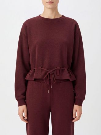 Dries Van Noten Felpa girocollo in cotone con cintura da annodare in vita