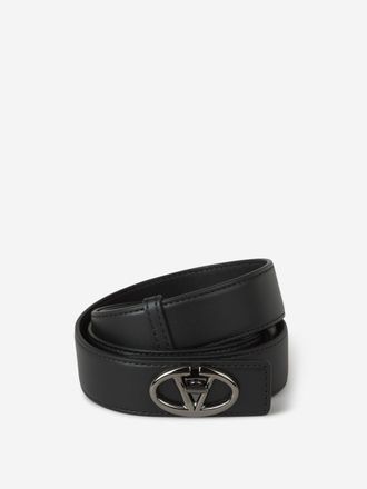 Valentino Garavani Logo Leather Belt