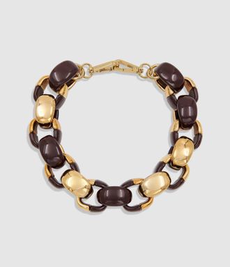 Essentiel Collier Kurve Brun Or