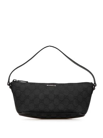 Gucci 2000-2015 GG Canvas Boat schoudertas - Zwart