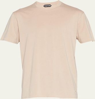 Tom Ford Mens Lyocell-Cotton Crewneck T-Shirt