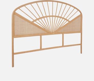 Sweeek Cabecero de ratán natural y caña