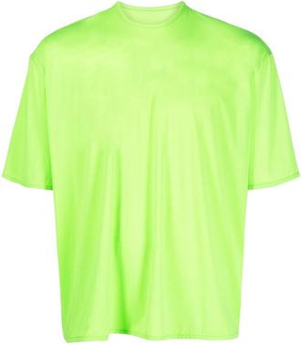 Sunnei slogan-print jersey T-shirt - men - Polyamide/Elastane - S - Green