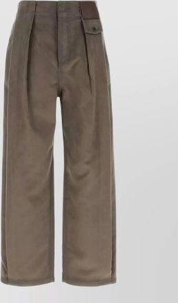 Loewe high waist flannel trousers button detail