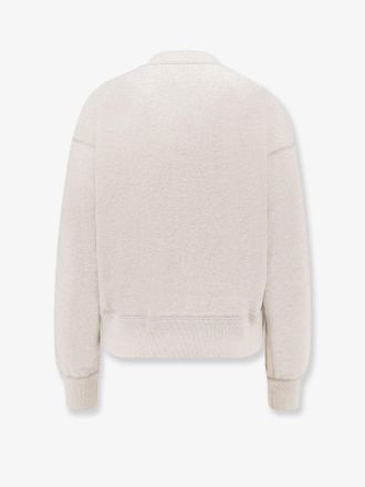 Isabel Marant Womens Sweatshirt Moby Recycled Beige Organic Cotton Sweatshirts Sweater